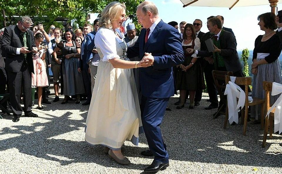 Karin Kneissl became recognizable all over the world after Russian President Vladimir Putin attended her wedding in 2018